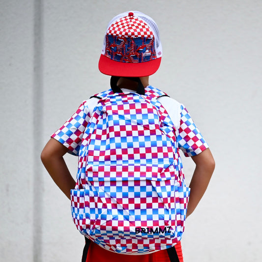 Ombre Check Backpack