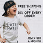 Free shipping + 20% off